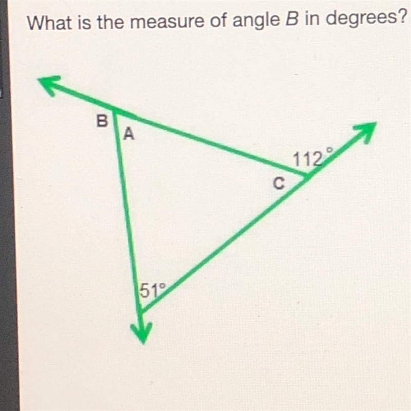 What is the measure of angle B in degrees?-example-1