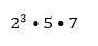 A prime factorization of a value is shown below. Which expression is equivalent to-example-1