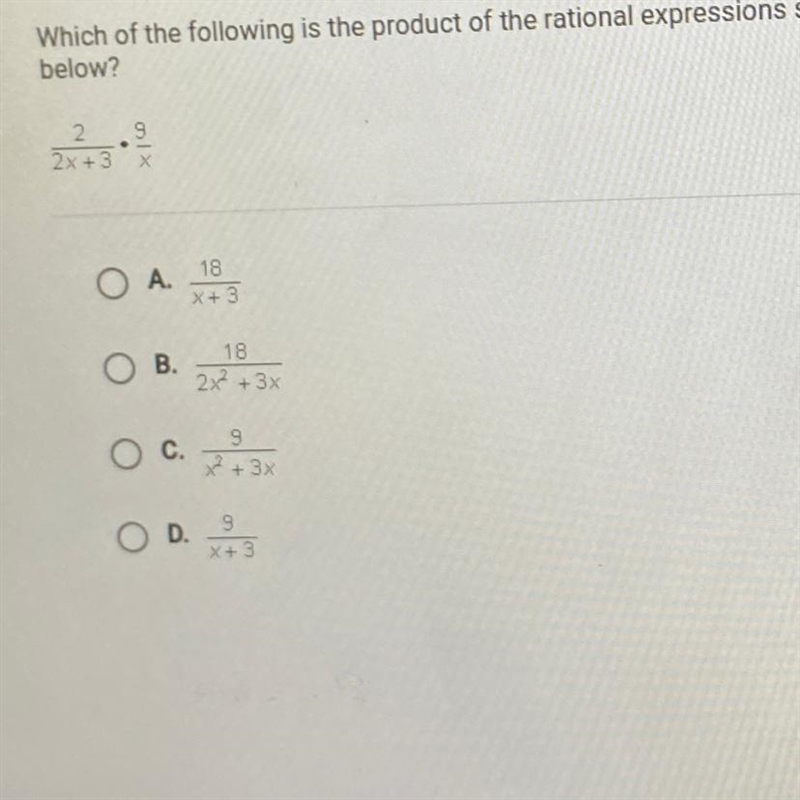 Which of the following is the product of the rational expressions shown below?-example-1