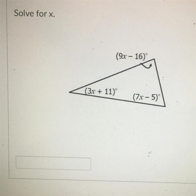 You have to solve for x.-example-1