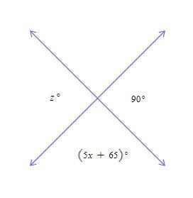 Given the figure below, find the values of x and z.-example-1