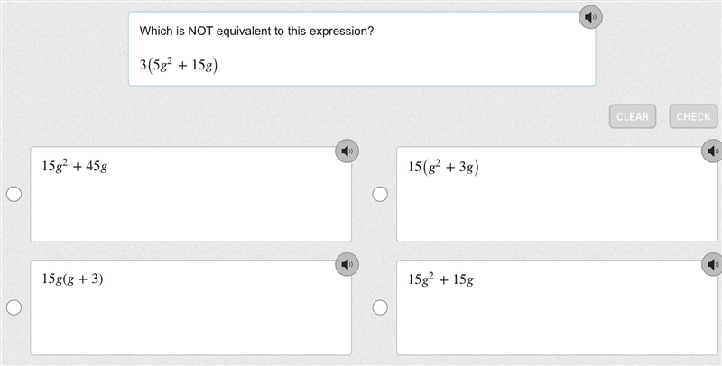 Please help- Which is NOT equivalent to this expression? 3(52+15)-example-1