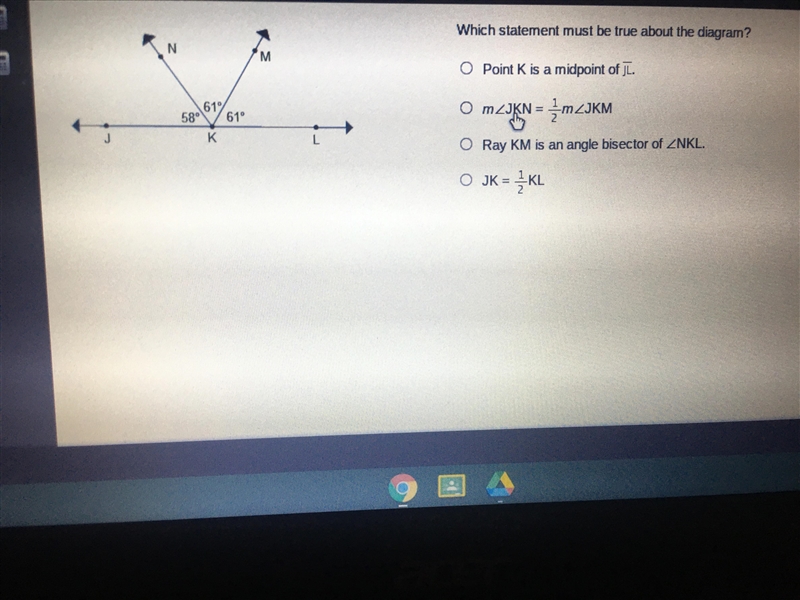 Which statement must be true about the diagram?-example-1