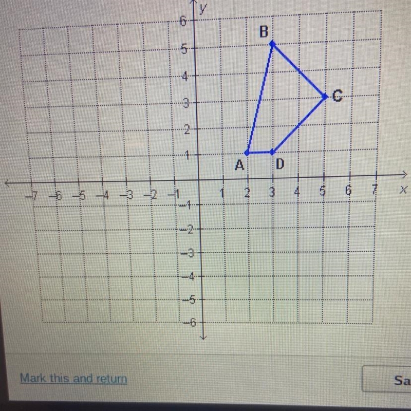 Which choice shows the coordinates of C'f the trapezoid is reflected across the y-example-1