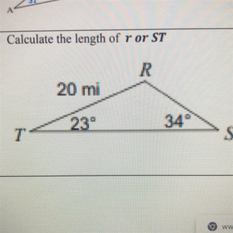 8. Calculate the length of r or st-example-1