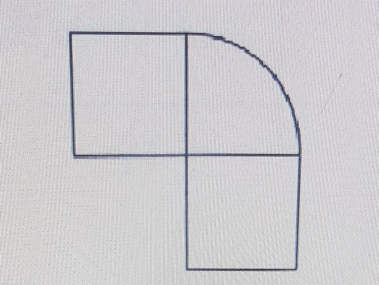 Diagram 1 shows two squares of equal size and a quadrant Given the perimeter ofthe-example-1