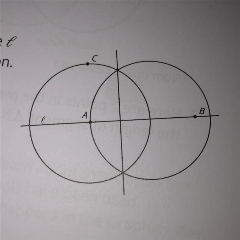 Jada wanted to construct a line perpendicular to line e through point C. The diagram-example-1