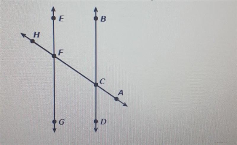 If BD and EG are parallel lines and m<DCF = 125°, what is m<DCA? help asap​-example-1