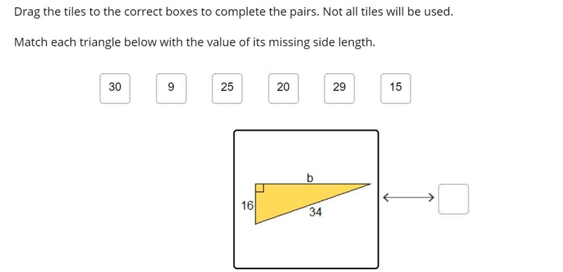 Drag the tiles to the correct boxes to complete the pairs. Not all tiles will be used-example-1