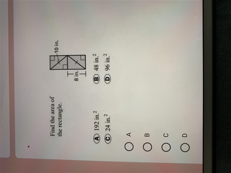 Find the area of the rectangle.-example-1