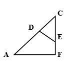 In the figure, m∠CED = m∠A. Complete the following proportions: ED/ A F= CE/? = CD-example-1