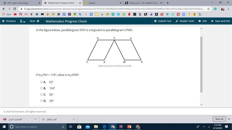 NEED HELP ASAP!!! I WILL GIVE BRAINLIEAST In the figure below, parallelogram STXY-example-1