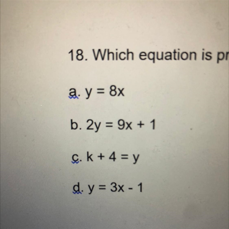 Which equation is proportional?-example-1