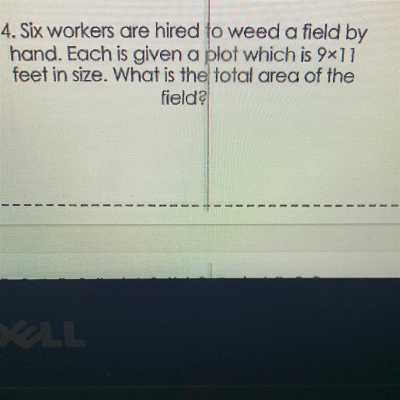 4. Six workers are hired to weed a field by hand. Each is given a plot which is 9x-example-1