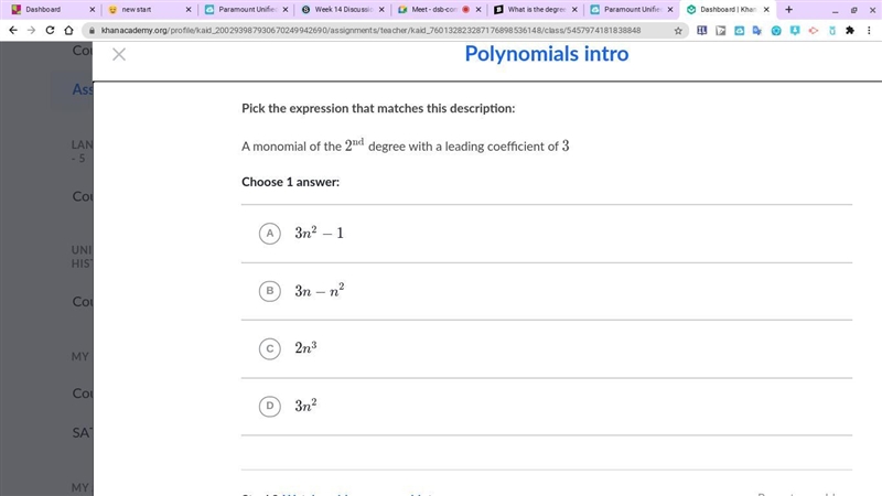 The monomial of the 2nd degree with a coeficcient of 3 Anyone know how to do this-example-1