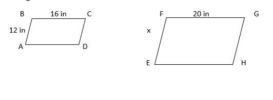 The following two parallelograms are drawn below. Find the measurement of FE or the-example-1