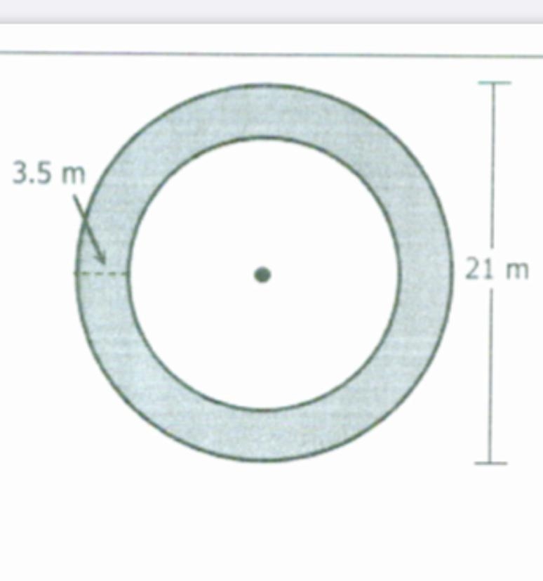 Find the area of the shaded region. (Plz show work)-example-1