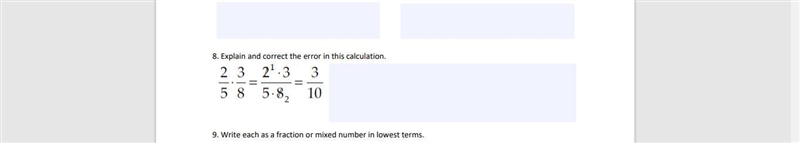 Please help!!! Explain and correct the error in this calculation.-example-1