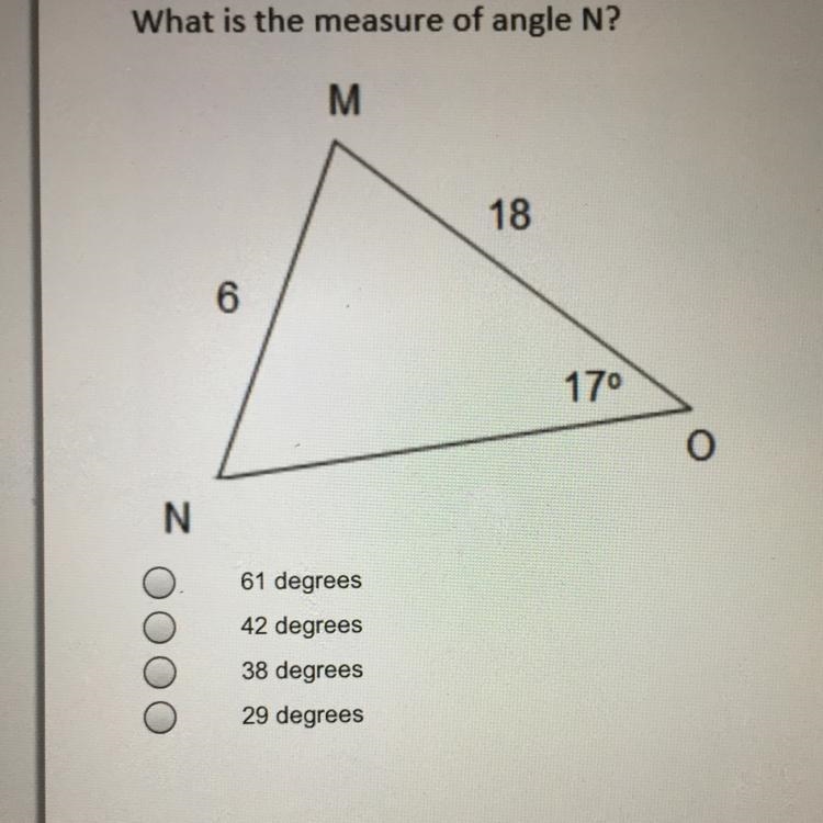 What is the measure of angle N?-example-1