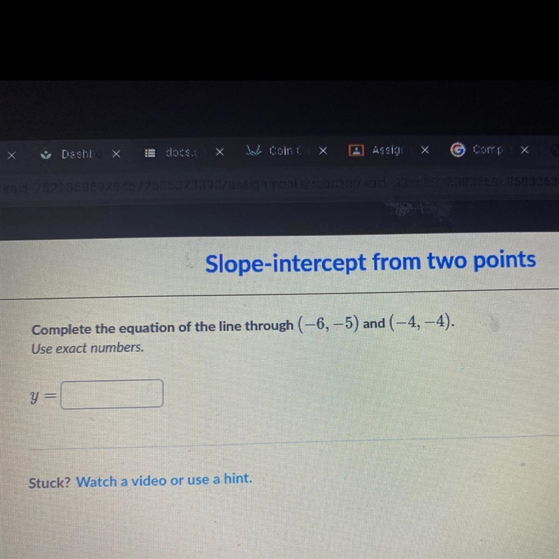 Someone please help me (Slope intercept problem)-example-1