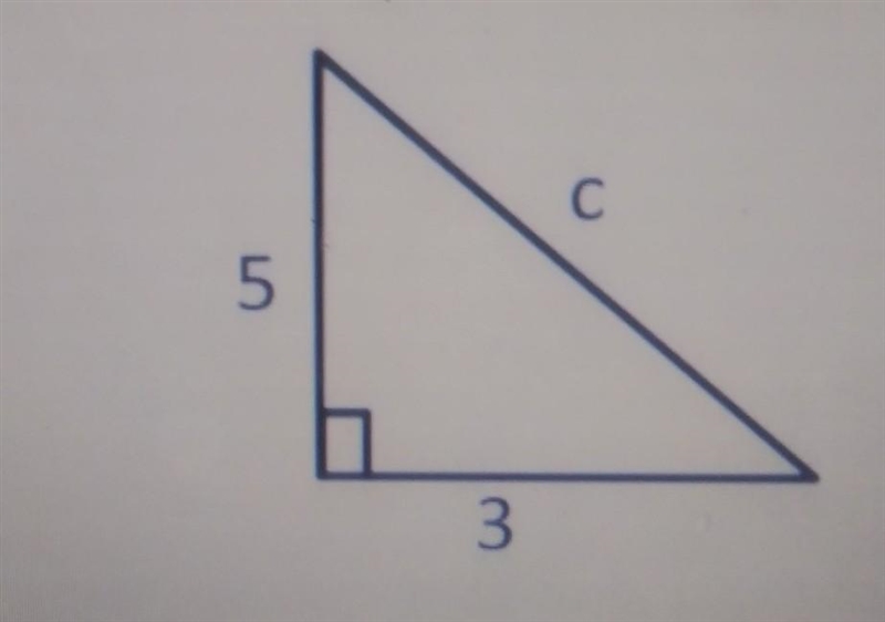 Find the missing side length in the right triangle. ​-example-1