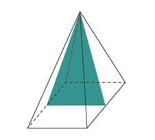 PLEASE HELP I AM TIMED PEOPLE A rectangular pyramid was sliced perpendicular to its-example-1