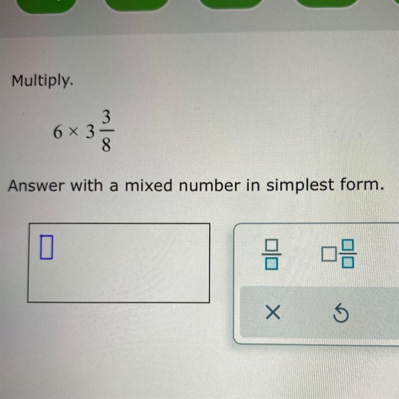 Multiply. Answer with a mixed number in simplest form 6 x 3 3/8-example-1