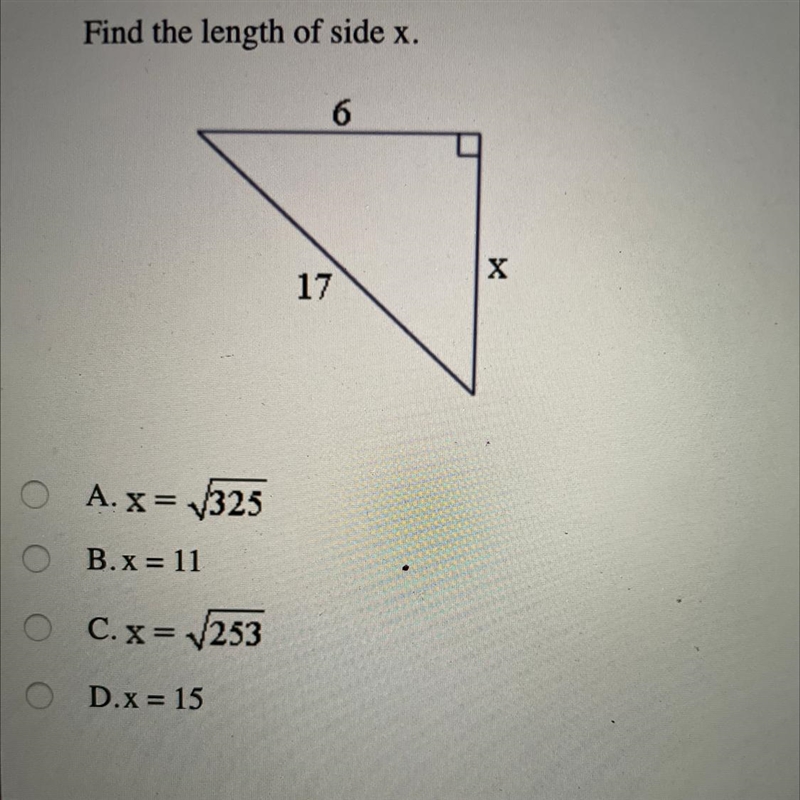 Find the length of side X-example-1