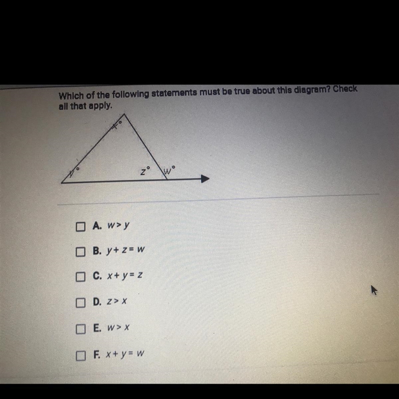 Which of the following statements must be true about this diagram? Check all that-example-1