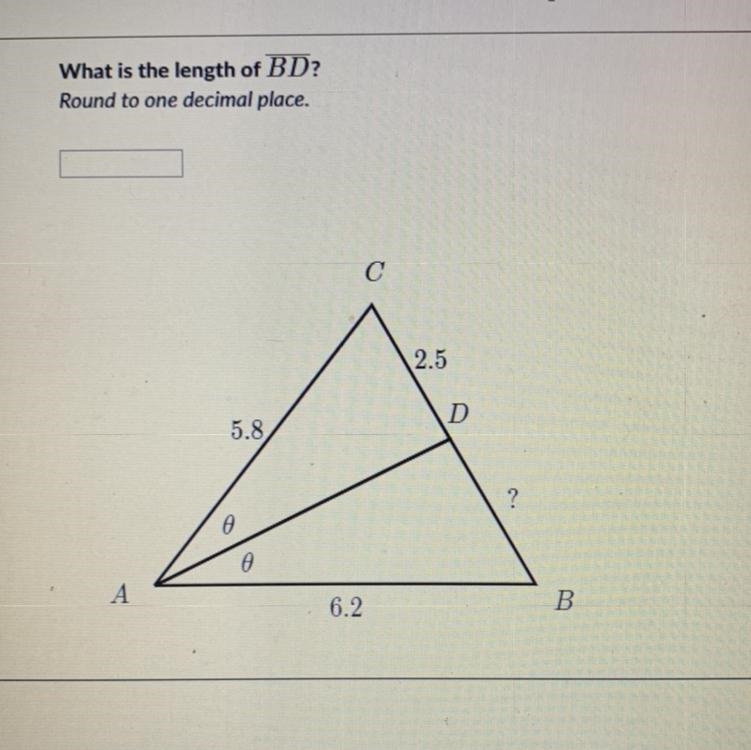 What is the length of BD? Round to one decimal place. Help pls-example-1