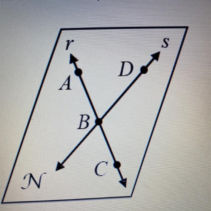 Name three collinear points. D В. C С N-example-1