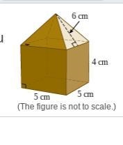 The bottom part of this block is a rectangular prism. The top part is a square pyramid-example-1