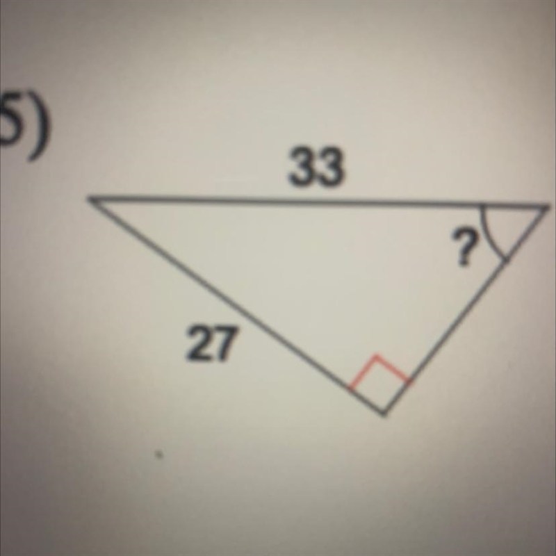 TRIGONOMETRY URGENT Find the measure of the indicated angle to the nearest degree-example-1