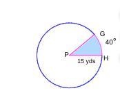 What is the area of sector​ GPH?-example-1