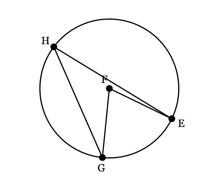 In circle F with m∠EHG = 35, find the m∠EFG-example-1