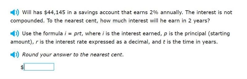 Correct answers only please! Use the formula i = prt, where i is the interest earned-example-1