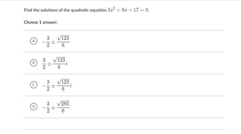 Find the solutions of the quadratic equation-example-1