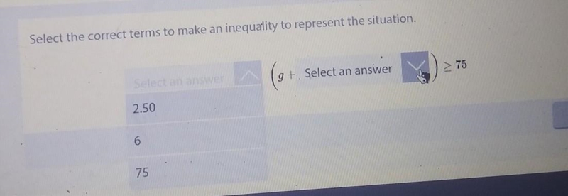 H e l p :) the other side has the same 2.50 6 and 75​-example-1