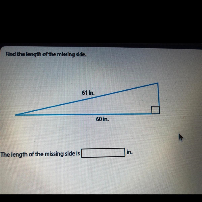 Find the length of the missing side plz-example-1