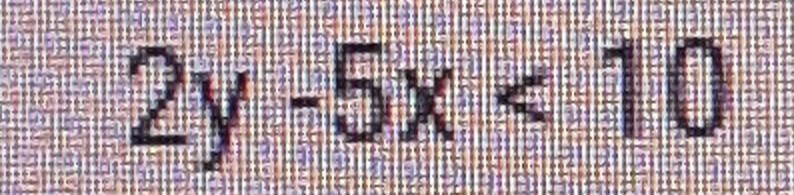 Help please idk how to graph this helppp:( 2y-5x<10 ​-example-1