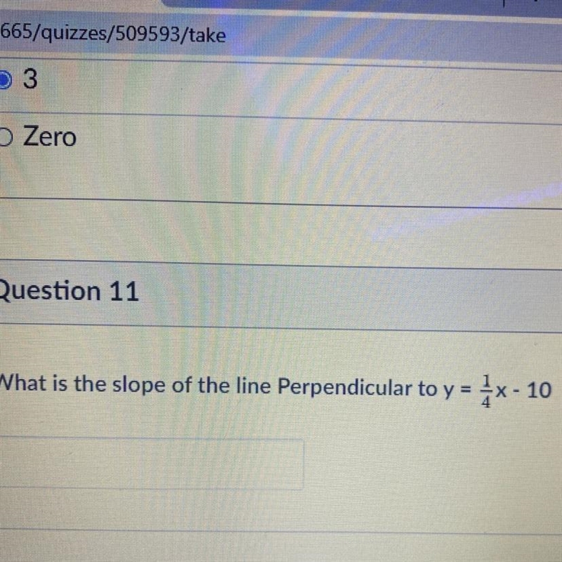 Question 11 What is the slope of the line Perpendicular to pls pls pls help!!!-example-1