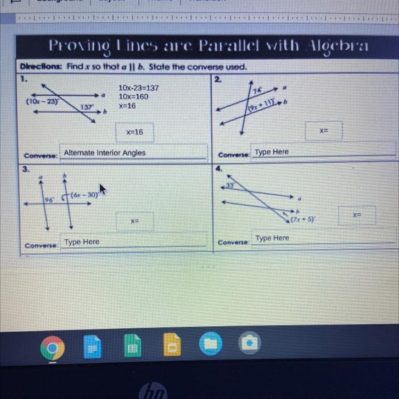 Please help! Find x so that a || b-example-1