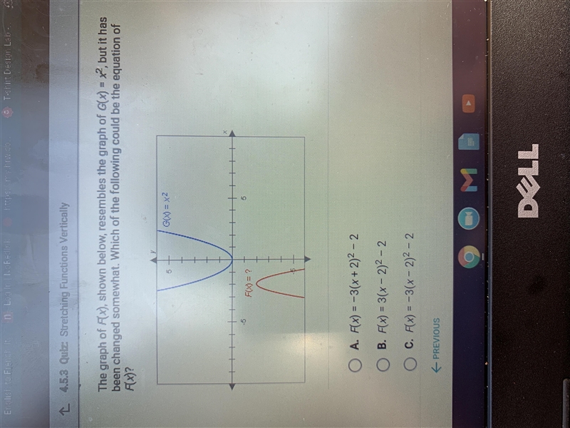 D is f(x)=3(x+2)^2-2 it wasn’t able to fit on the screen HELP ME THOUGH PLZ-example-1