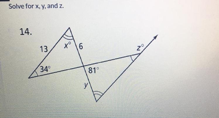 Need Expert Answer Asap! Solve For X,Y,Z.-example-1