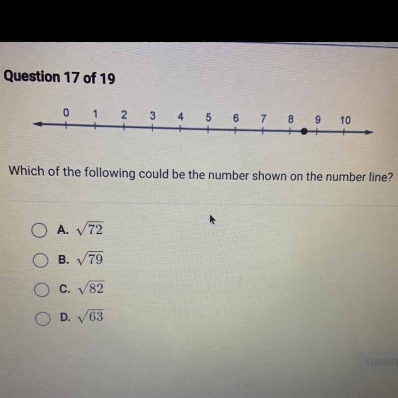 1 o 2 3 4 5 6 7 8 9 10 Which of the following could be the number shown on the number-example-1