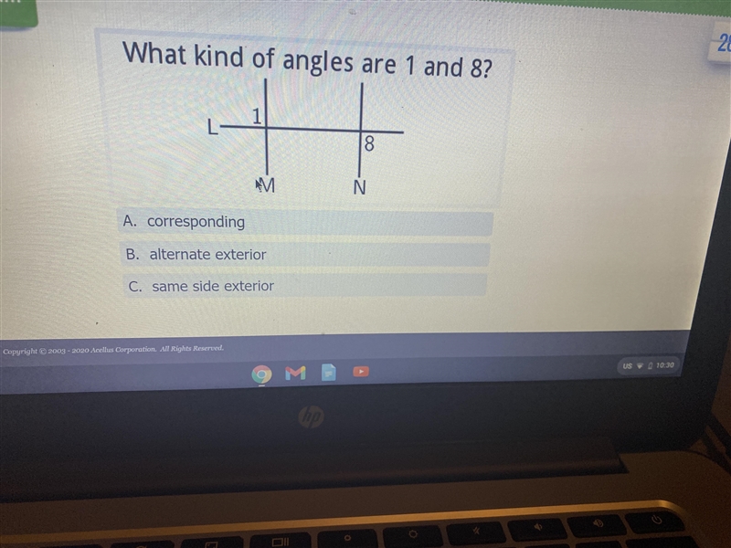 What kind of angles are 1 and 8-example-1