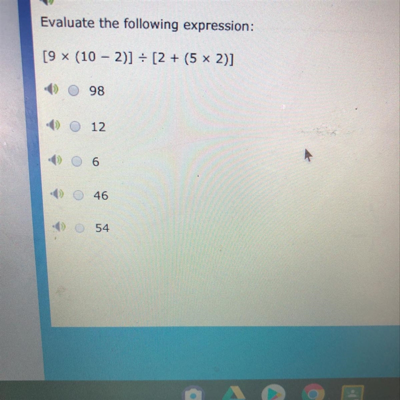 Evaluate the following expression-example-1