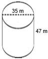 Mia is calculating the volume of the cylinder below using the following work. A cylinder-example-1