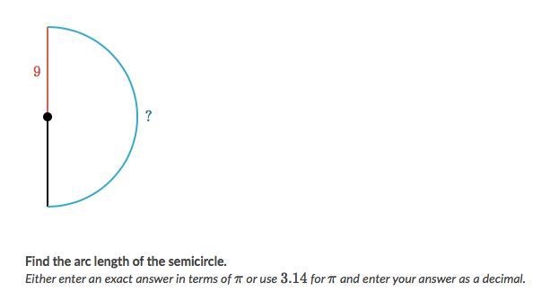 Find the arc length of a semicircle-example-1