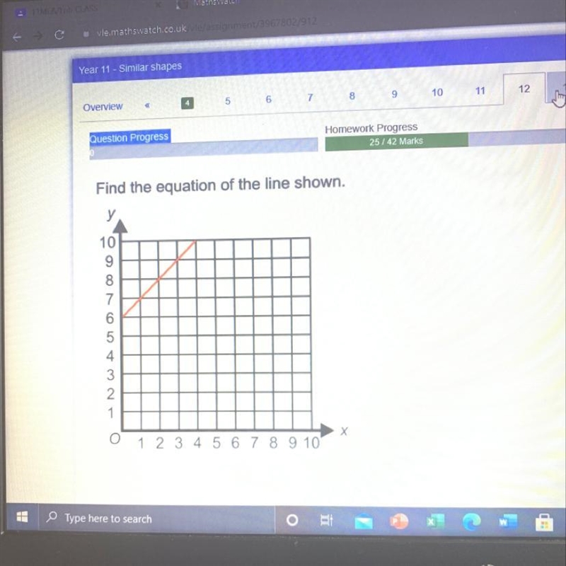 Find the equation in the line shown please Is for today-example-1